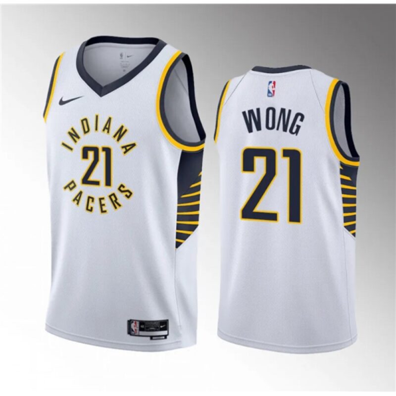 686451da78bf5_1 Men's Indiana Pacers #21 Isaiah Wong White 2023 Draft Association Edition Stitched Basketball Jersey