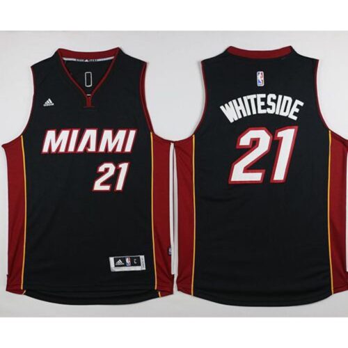 6864520f6ab23_1 Heat #21 Hassan Whiteside Black Stitched NBA Jersey