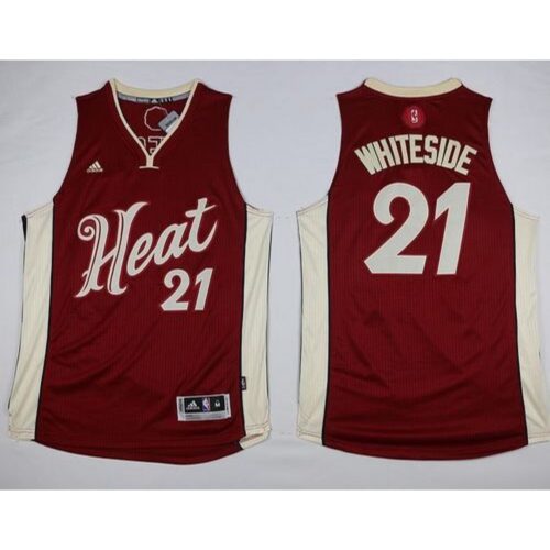 68645219e256a_1 Heat #21 Hassan Whiteside Red 2015-2016 Christmas Day Stitched NBA Jersey