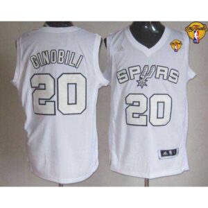 6864522818c16_1 Spurs #20 Manu Ginobili White Winter On-Court Finals Patch Stitched NBA Jersey