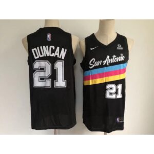 68645274979d0_1 Men's San Antonio Spurs #21 Tim Duncan 2020 Black City Edition Stitched Jersey