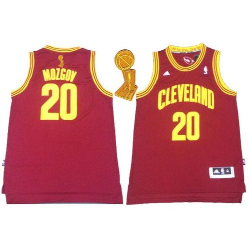 6864528e9b01f_1 Revolution 30 Cavaliers #20 Timofey Mozgov Red The Champions Patch Stitched NBA Jersey