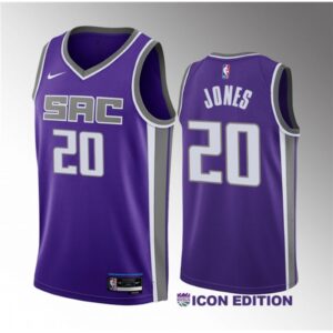 686453082ecdd_1 Men's Sacramento Kings #20 Colby Jones Purple 2023 Draft Icon Edition Stitched Jersey