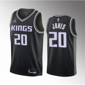 6864530bbaa96_1 Men's Sacramento Kings #20 Colby Jones Black 2023 Draft Statement Edition Stitched Jersey