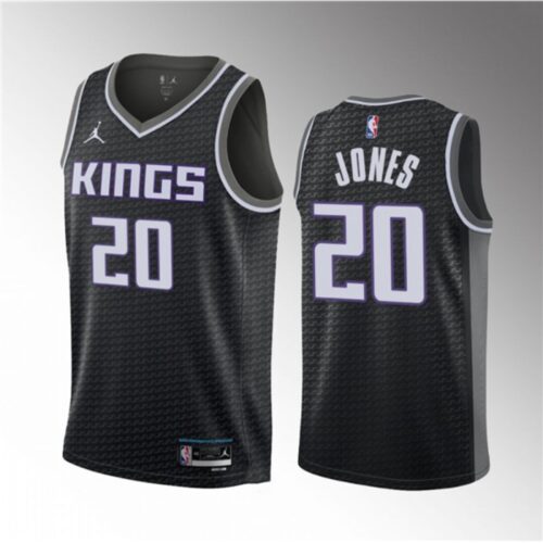 6864530bbaa96_1 Men's Sacramento Kings #20 Colby Jones Black 2023 Draft Statement Edition Stitched Jersey