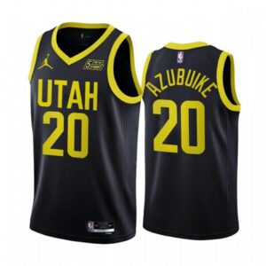 6864531685060_1 Men's Utah Jazz #20 Udoka Azubuike 2022/23 Black Statement Edition Stitched Basketball Jersey