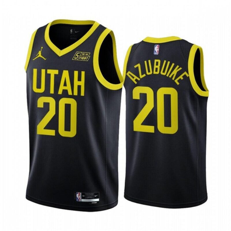 6864531685060_1 Men's Utah Jazz #20 Udoka Azubuike 2022/23 Black Statement Edition Stitched Basketball Jersey