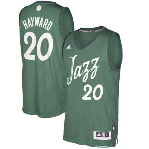 6864531a2837c_1 Jazz #20 Gordon Hayward Green 2016-2017 Christmas Day Stitched NBA Jersey