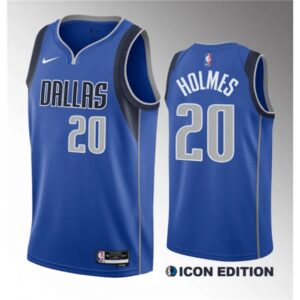 686453359f7e9_1 Men's Dallas Mavericks #20 Richaun Holmes Blue 2023 Draft Icon Edition Stitched Basketball Jersey