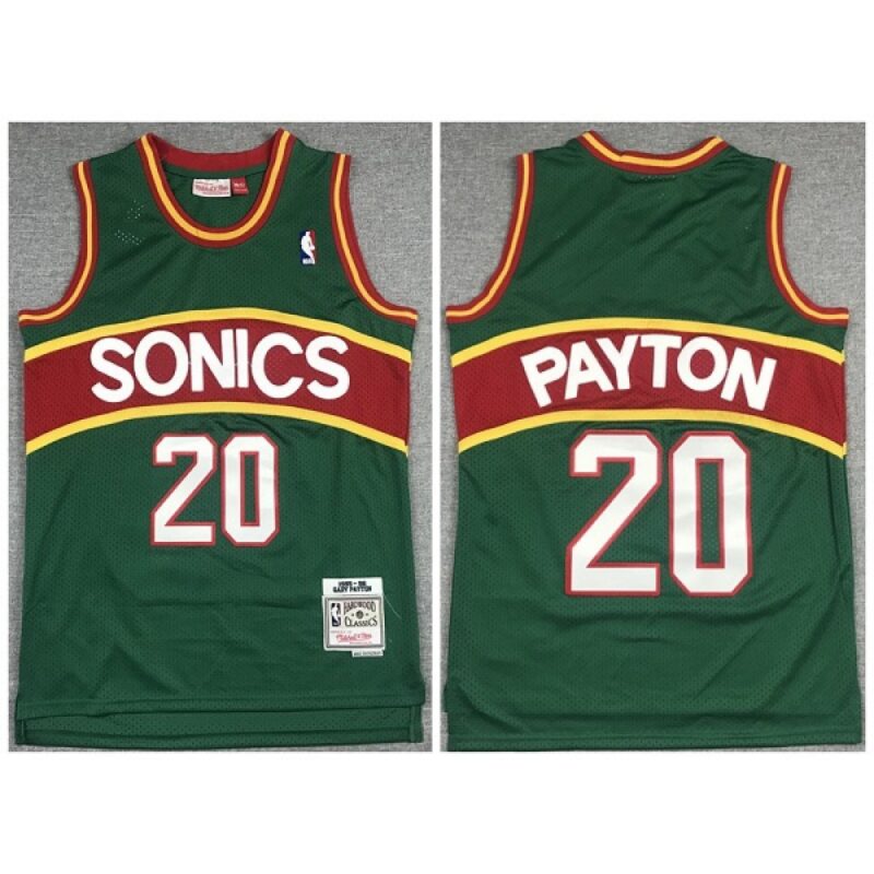 686453c817f8d_1 Men's Oklahoma City Thunder #20 Gary Payton Green 1995-96 Throwback SuperSonics Stitched Jersey