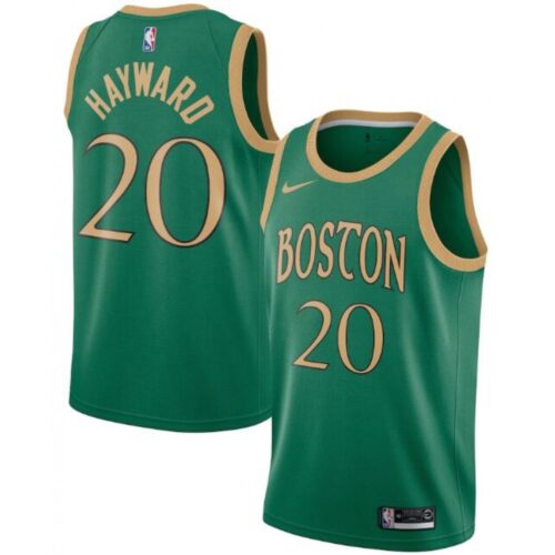 686453d380329_1 Men's Boston Celtics #20 Gordon Hayward Green City Edition Swingman Stitched Jersey