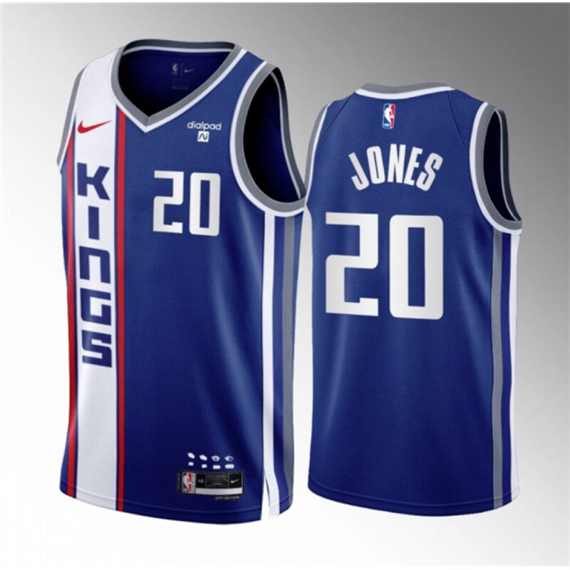 686454049e059_1 Men's Sacramento Kings #20 Colby Jones Blue 2023/24 City Edition Stitched Basketball Jersey