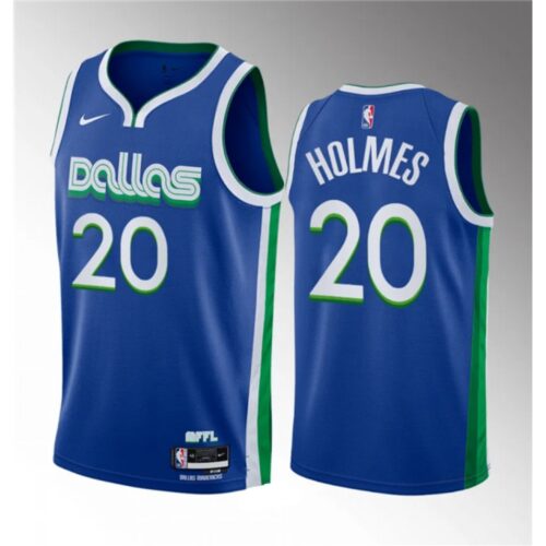 68645422ec11e_1 Men's Dallas Mavericks #20 Richaun Holmes Blue 2023 Draft City Edition Stitched Basketball Jersey