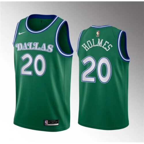 68645426abda7_1 Men's Dallas Mavericks #20 Richaun Holmes Green 2023 Draft Classic Edition Stitched Basketball Jersey