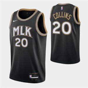 686454371c91c_1 Men's Atlanta Hawks #20 John Collins 2020-21 Black City Edition Stitched Jersey