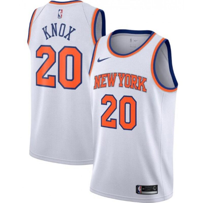 686454761d587_1 New Yok Knicks #20 Kevin Knox White Association Edition Stitched Swingman Jersey