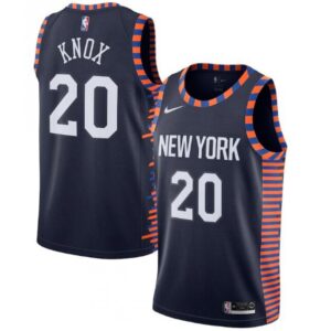 68645479a1183_1 New Yok Knicks #20 Kevin Knox Navy City Edition Stitched Swingman Jersey