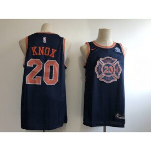 6864547db311f_1 Men's New York Knicks #20 Kevin Knox Navy 2018 Draft City Edition Swingman Stitched NBA Jersey