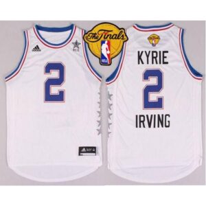 6864549714143_1 Cavaliers #2 Kyrie Irving White 2015 All Star The Finals Patch Stitched NBA Jersey