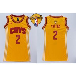 686454b8df0a2_1 Cavaliers #2 Kyrie Irving Gold The Finals Patch Women's Dress Stitched NBA Jersey