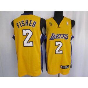 686455003f615_1 Lakers #2 Derek Fisher Stitched Yellow Champion Patch NBA Jersey