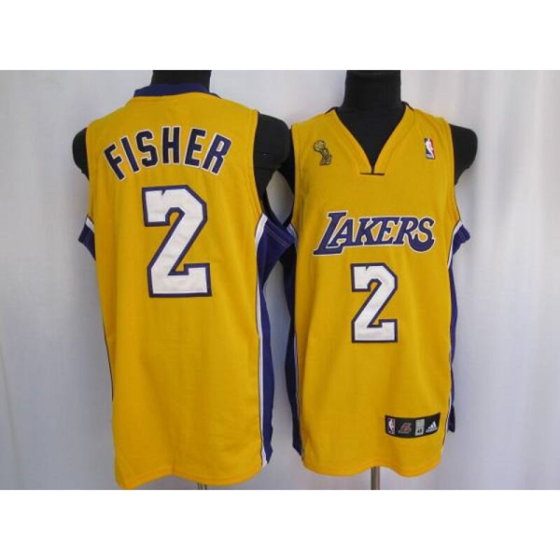 686455003f615_1 Lakers #2 Derek Fisher Stitched Yellow Champion Patch NBA Jersey
