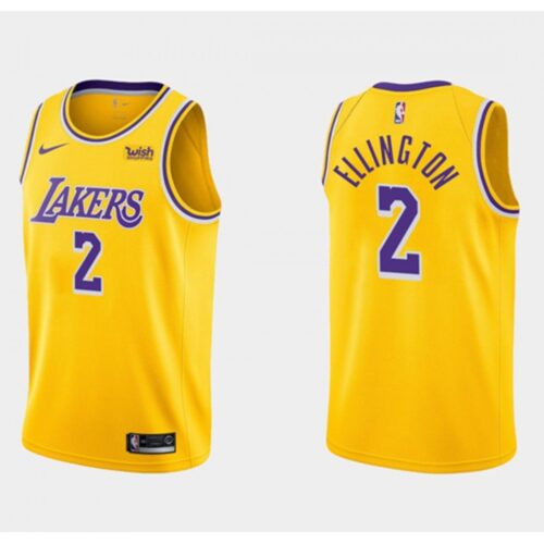 6864550c65f02_1 Men's Los Angeles Lakers #2 Wayne Ellington Yellow Stitched Basketball Jersey
