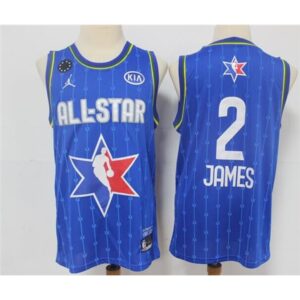 68645512e8bec_1 Youth Los Angeles Lakers #2 LeBron James Blue 2020 All-Star Stitched NBA Jersey