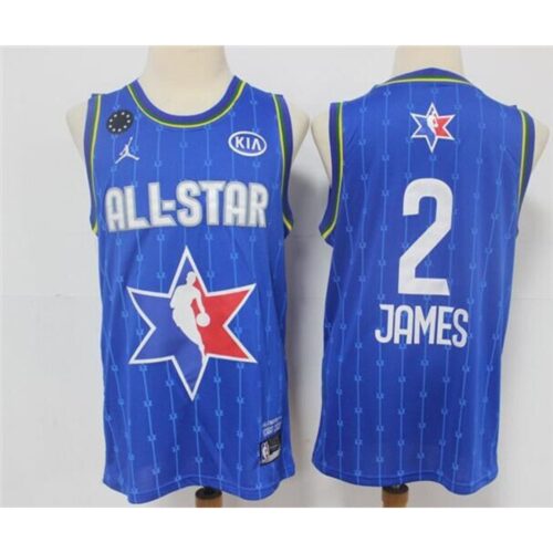 68645512e8bec_1 Youth Los Angeles Lakers #2 LeBron James Blue 2020 All-Star Stitched NBA Jersey