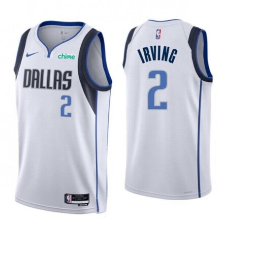 6864551c77048_1 Youth Dallas Mavericks #2 Kyrie Irving White Association Edition Stitched Basketball Jersey