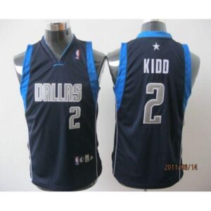 68645527b686e_1 Mavericks #2 Jason Kidd Dark Blue Stitched Youth NBA Jersey