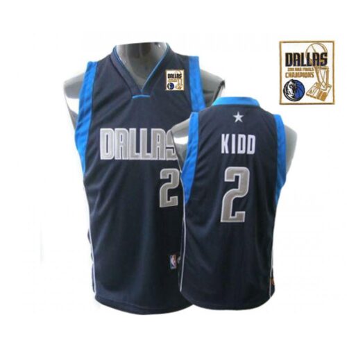 6864552ab8506_1 Mavericks 2011 Champions Patch #2 Jason Kidd Dark Blue Stitched Youth NBA Jersey