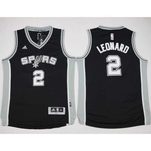 686455539c7af_1 Revolution 30 Spurs #2 Kawhi Leonard Black Youth Stitched NBA Jersey