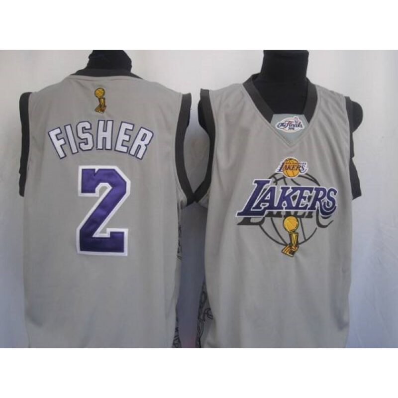 686455b6a3132_1 Lakers #2 Fisher Derek Grey 2010 Finals Commemorative Stitched NBA Jersey