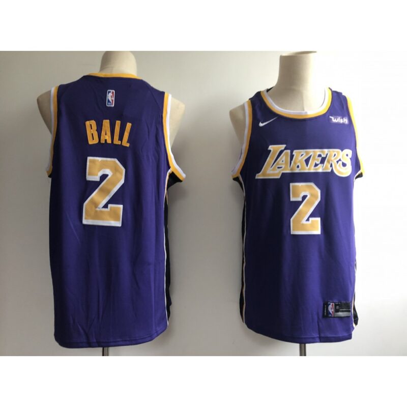 686455bab9997_1 Men's Los Angeles Lakers #2 Lonzo Ball New Purple Wish Stitched NBA Jersey