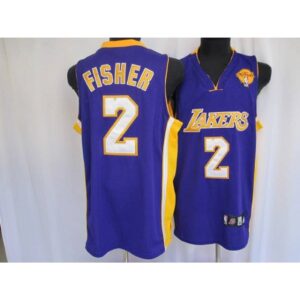 686455cc365f0_1 Lakers #2 Derek Fisher Stitched Purple Final Patch NBA Jersey