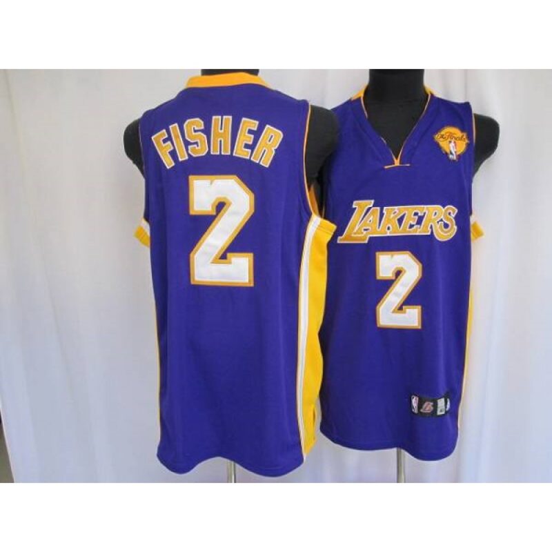 686455cc365f0_1 Lakers #2 Derek Fisher Stitched Purple Final Patch NBA Jersey