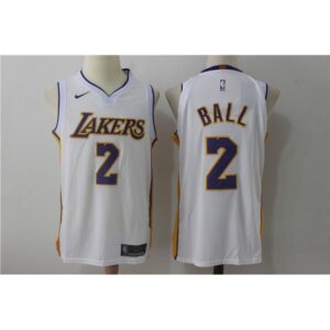 686455e27b53a_1 Men's Los Angeles Lakers #2 Lonzo Ball White Stitched NBA Jersey
