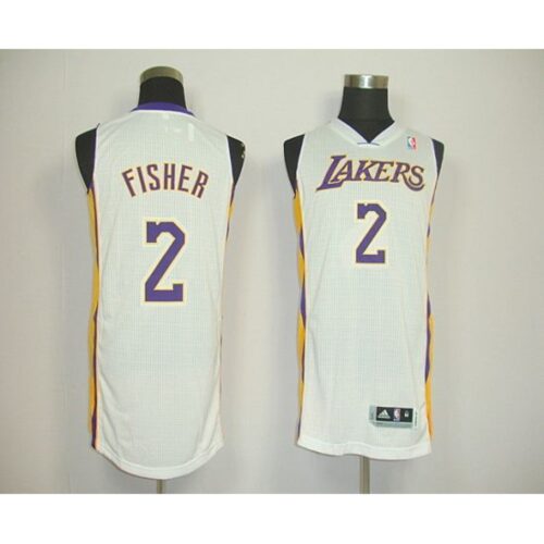 686455ea31ffb_1 Revolution 30 Lakers #2 Derek Fisher White Stitched NBA Jersey