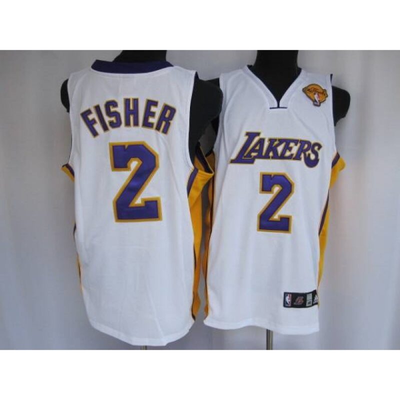 686455f16fae8_1 Lakers #2 Derek Fisher Stitched White Final Patch NBA Jersey
