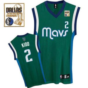 6864560d7c0a2_1 Mavericks 2011 Champion Patch #2 Jason Kidd Green Stitched NBA Jersey