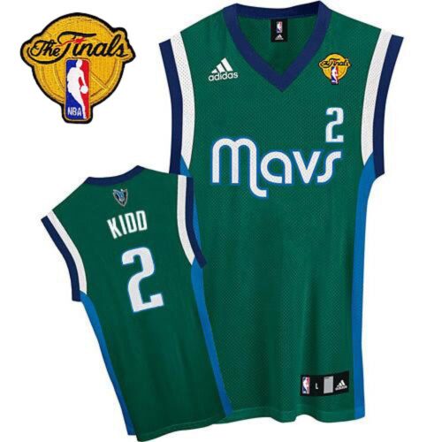 68645614eb72f_1 Mavericks 2011 Finals Patch #2 Jason Kidd Green Stitched NBA Jersey