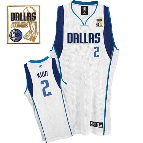 6864561ca68ca_1 Mavericks 2011 Champion Patch #2 Jason Kidd White Stitched NBA Jersey