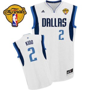 686456209189e_1 Mavericks 2011 Finals Patch #2 Jason Kidd Revolution 30 White Stitched NBA Jersey