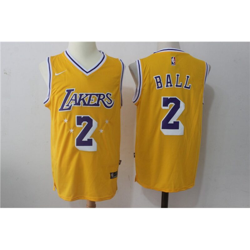 686456ca803f1_1 Men's Los Angeles Lakers #2 Lonzo Ball Yellow Throwback Stitched NBA Jersey
