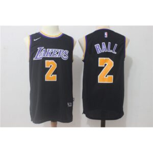 686456d604c8a_1 Men's Los Angeles Lakers #2 Lonzo Ball All Black Stitched NBA Jersey