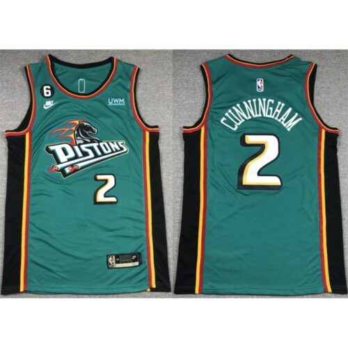 686456f9f02ea_1 Men's Detroit Pistons #2 Cade Cunningham Blue With No.6 Patch Stitched Jersey