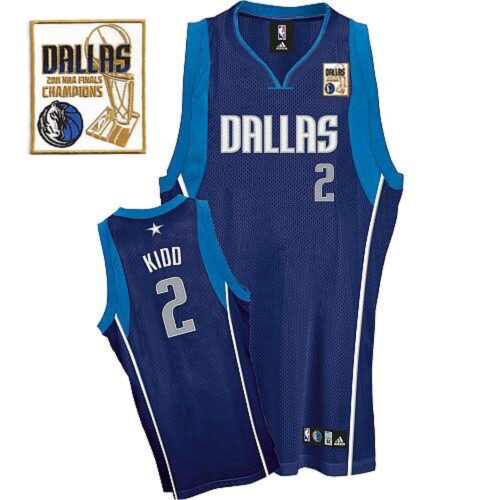 686457110305f_1 Mavericks 2011 Champion Patch #2 Jason Kidd Blue Stitched NBA Jersey