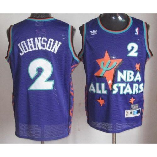 6864578e933a1_1 Hornets #2 Larry Johnson Purple 1995 All Star Throwback Stitched NBA Jersey