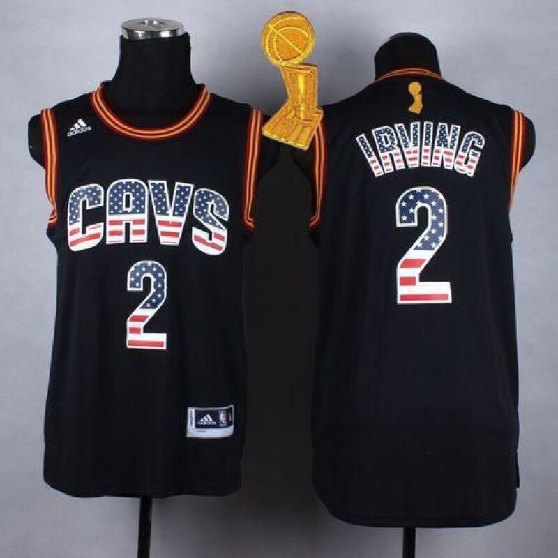 686457cdb6a8f_1 Cavaliers #2 Kyrie Irving Black USA Flag Fashion The Champions Patch Stitched NBA Jersey